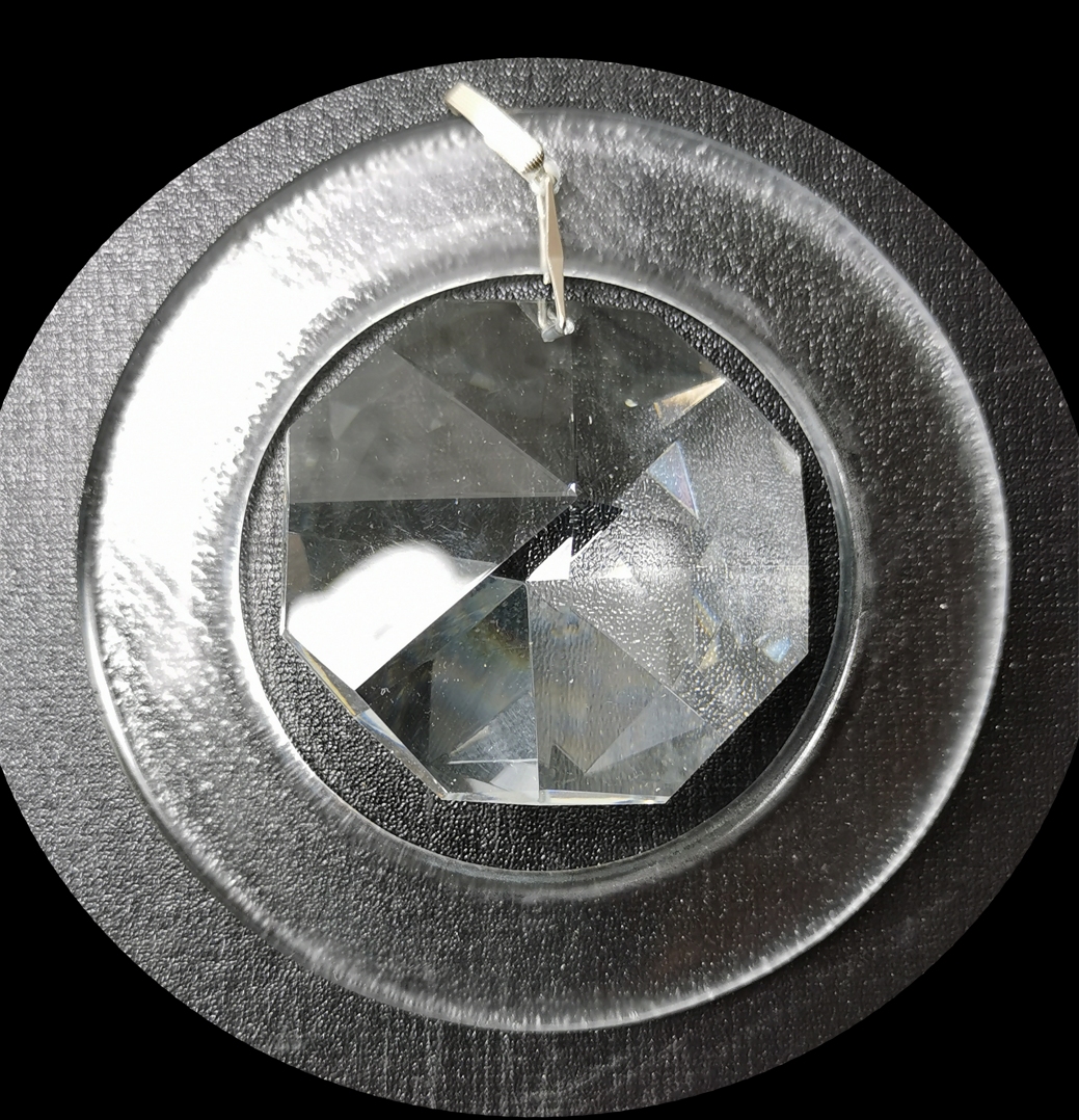 Feng Shui Glas Prisma - Oktagon med Cirkel