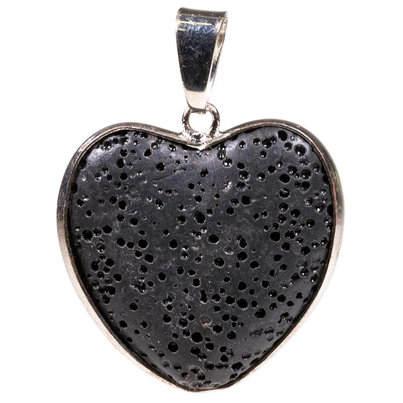 Hjärta Halsband i Lava sten 