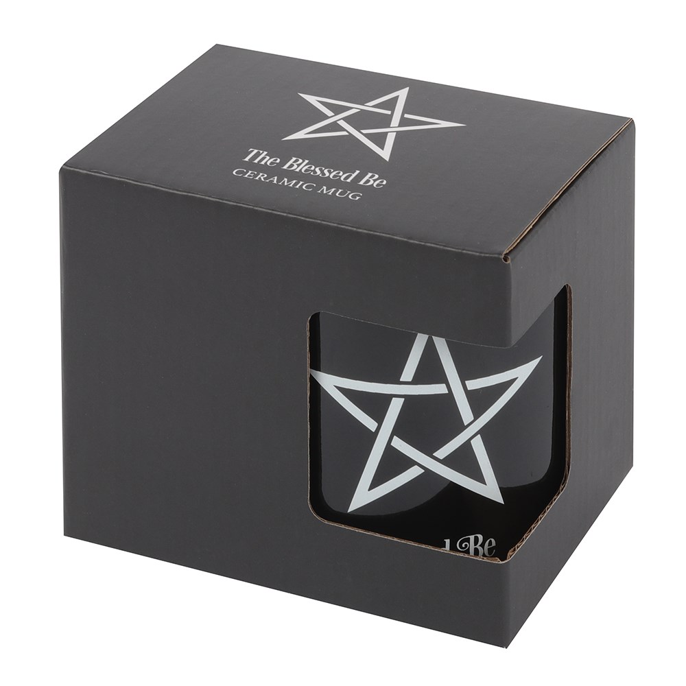 Mugg, Pentagram "Blessed be" - Svart - 2