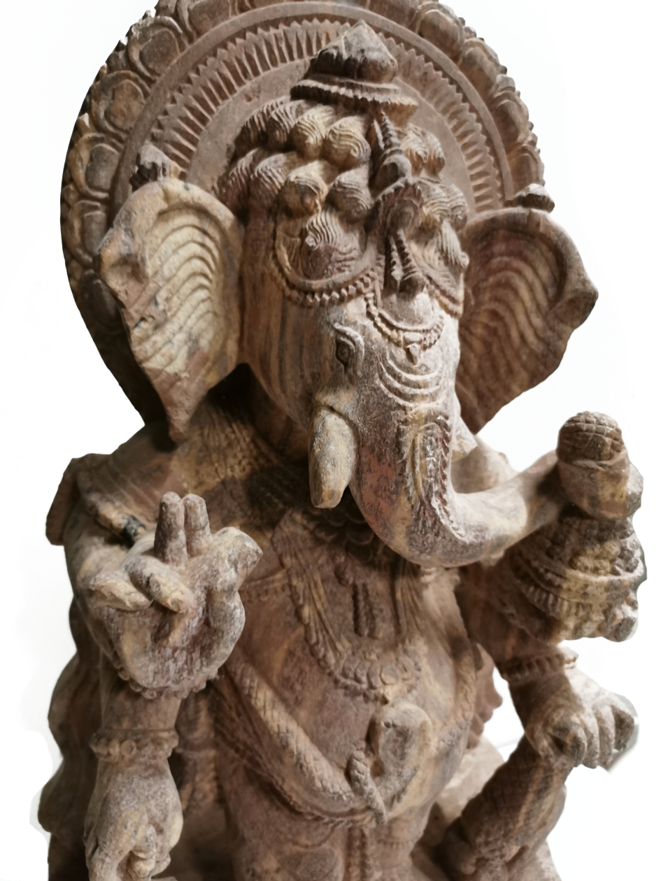 Temple Staty - Ganesha i khondalit. - 3