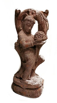 Temple Staty - Devadasi i khondalit. -  "The offering"