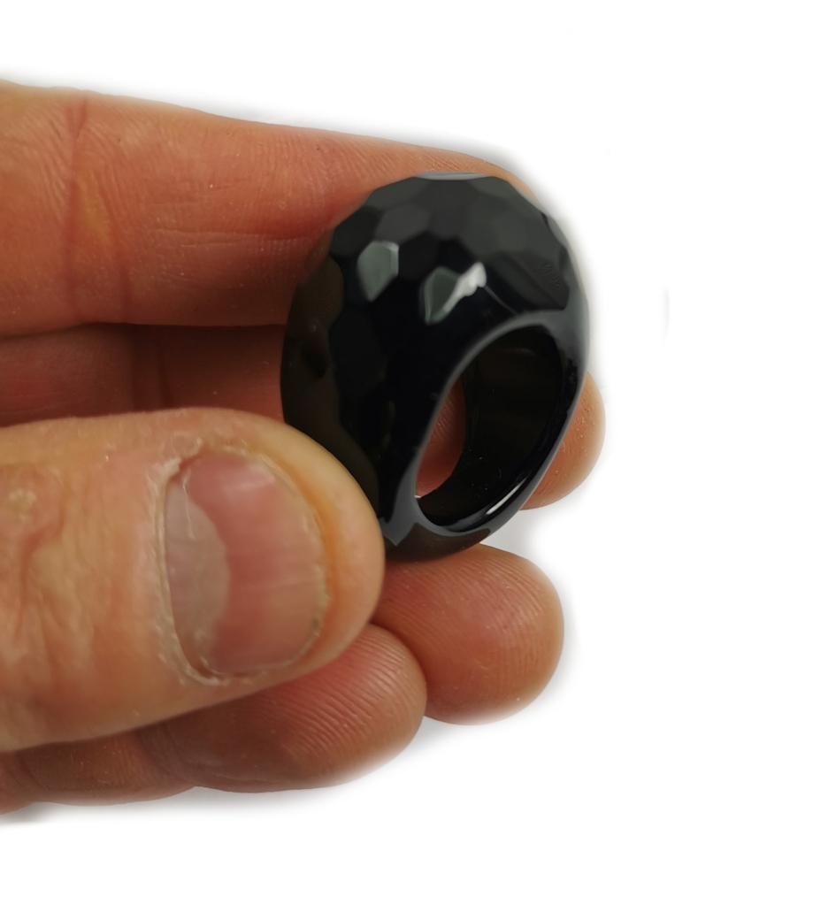 Fascetterade Svart bandagat ring - 2
