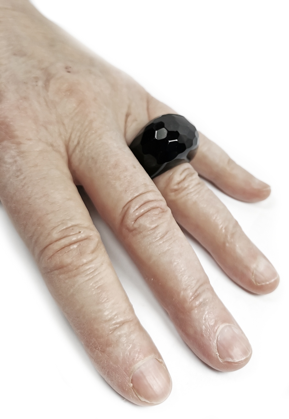 Fascetterade Svart bandagat ring - 3