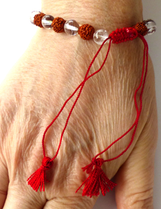 Rudraksha Mala Armband med Bergkristall - 3