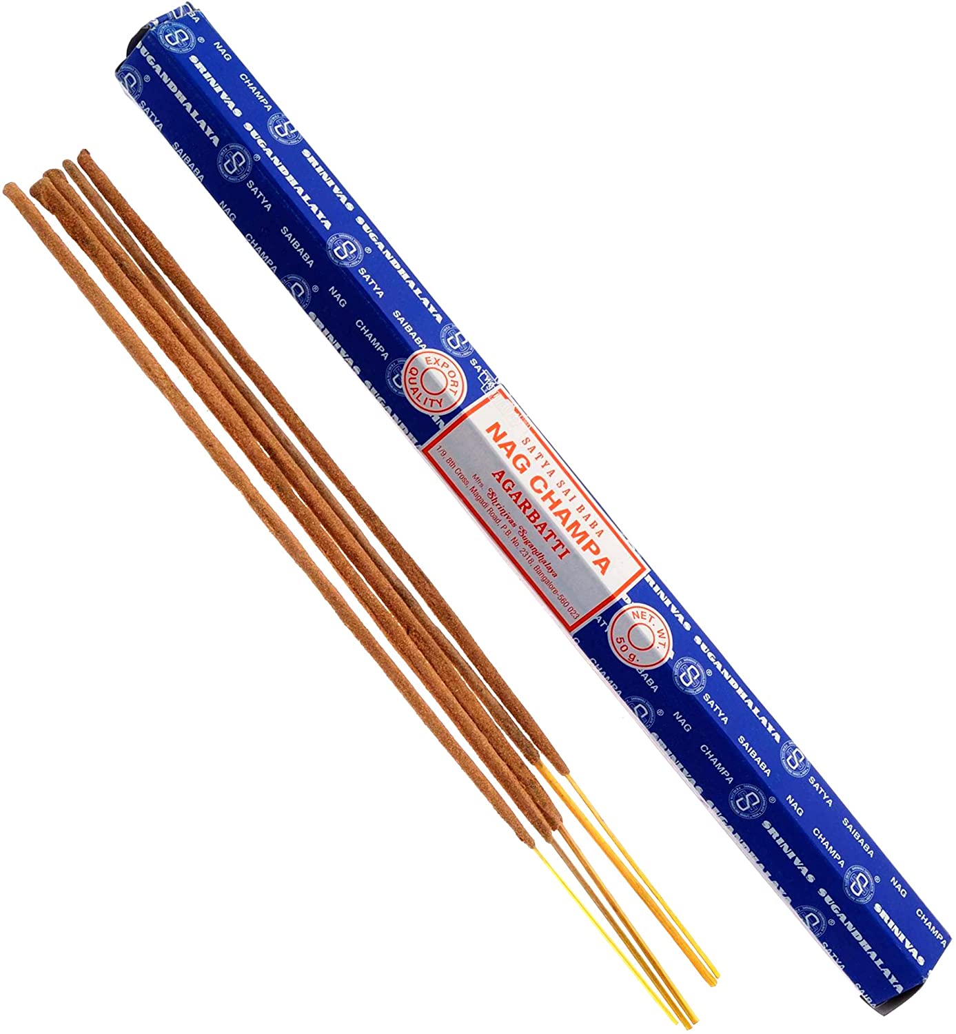 Nag Champa Rökelse - Extra långa - 50 gram paket