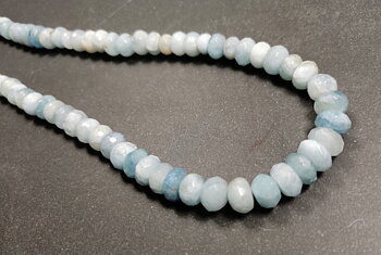 Fasetterad Akvamarin Pärla Halsband