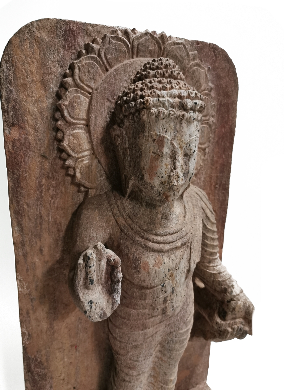 Temple Staty - Buddha i khondalit.  - Mudra  - Open Hand - 2