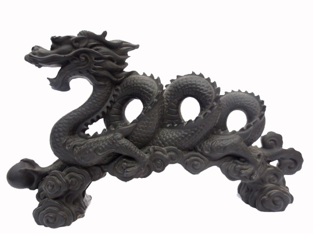 Feng Shui Vattendrake  - Svart/ Grå (Styrka)  - Stor - 2