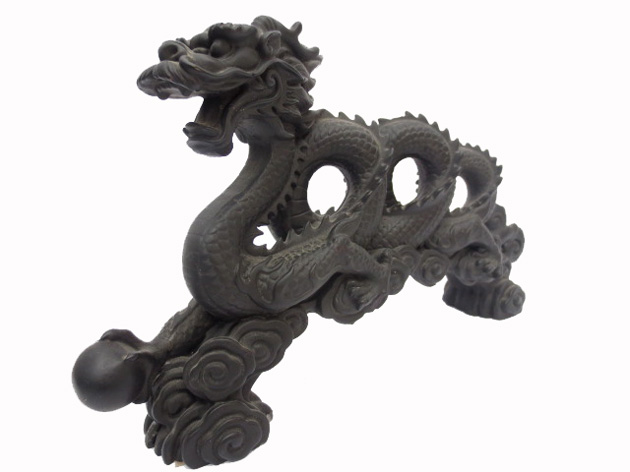 Feng Shui Vattendrake  - Svart/ Grå (Styrka)  - Stor