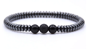 Hematit Armband - 3 pärlor mix