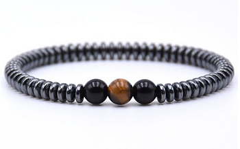 Hematit Armband - 3 pärlor mix