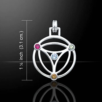 "Tri force" Sädesfältscirkel Geometrisk Halsband av Peter Stone 