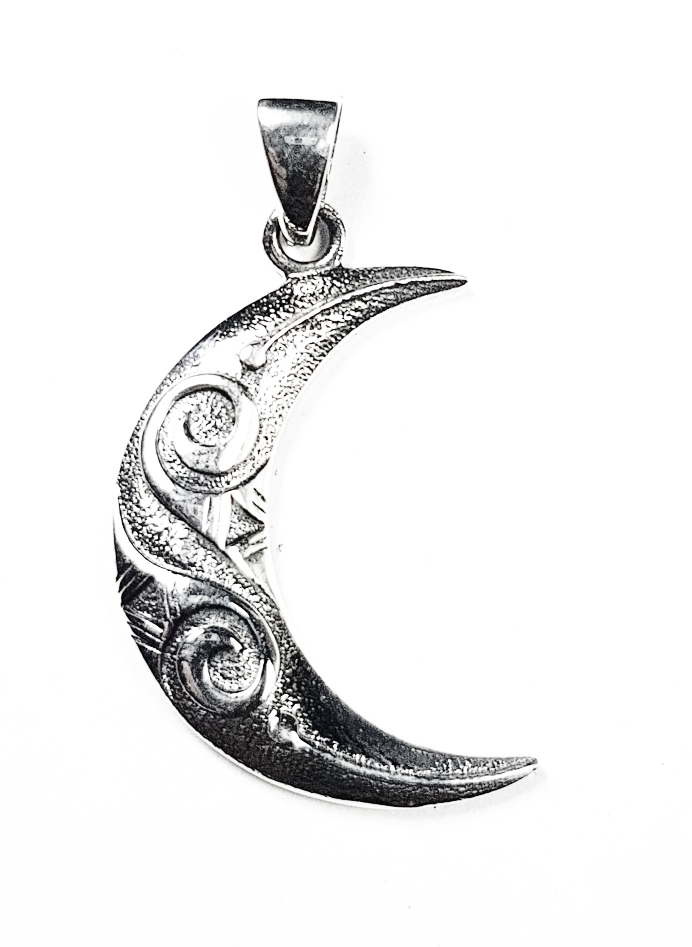 Halvmåne Hänge i Sterling silver  - Spiral