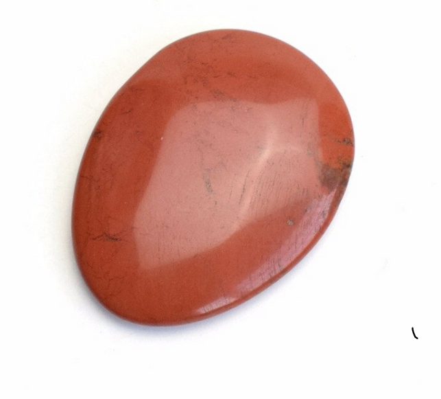 Palm Stone "No Worry Stone" - Röd Jaspis