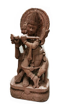 Temple Staty - Krishna i khondalit.