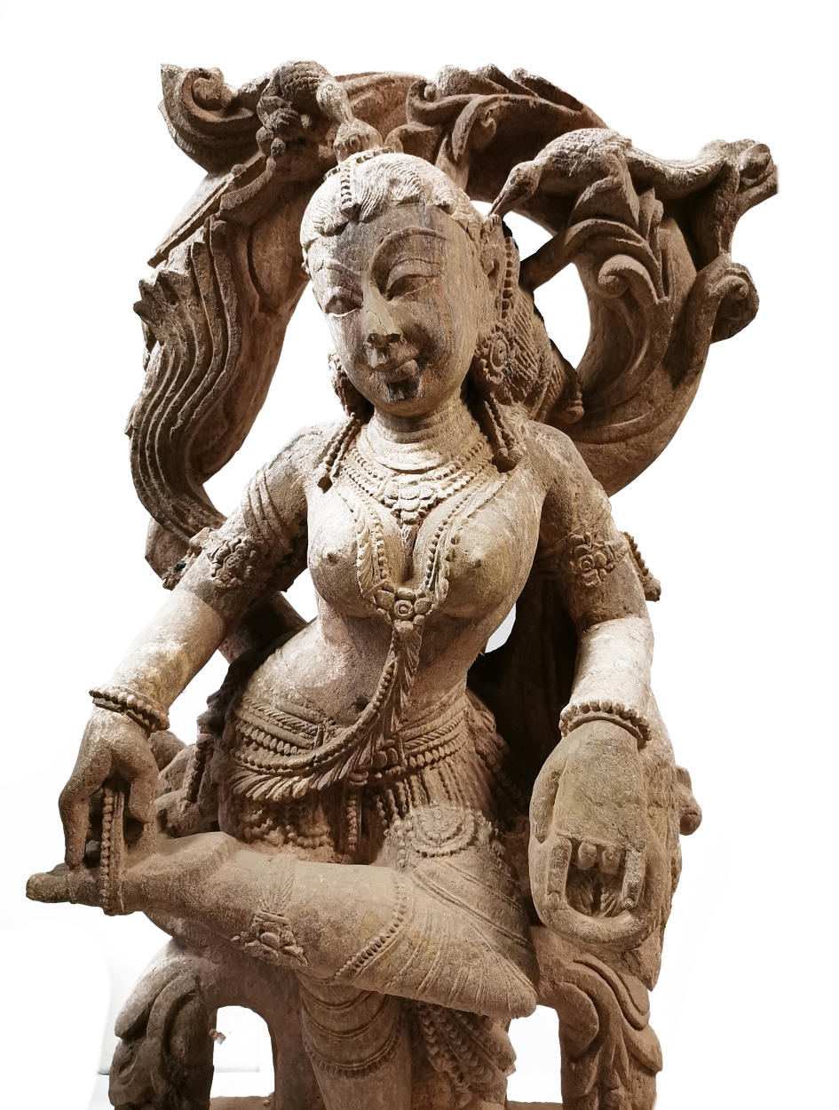 Temple Staty - Devadasi i khondalit - 92cm - 2