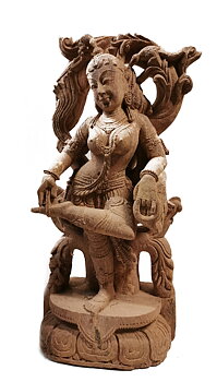 Temple Staty - Devadasi i khondalit - 92cm