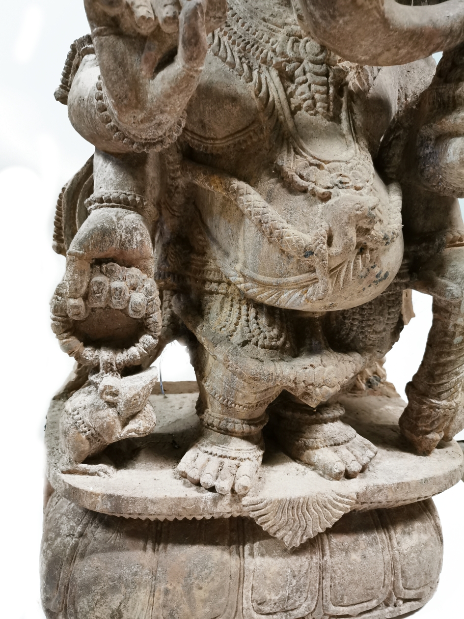 Temple Staty - Ganesha i khondalit. - 3