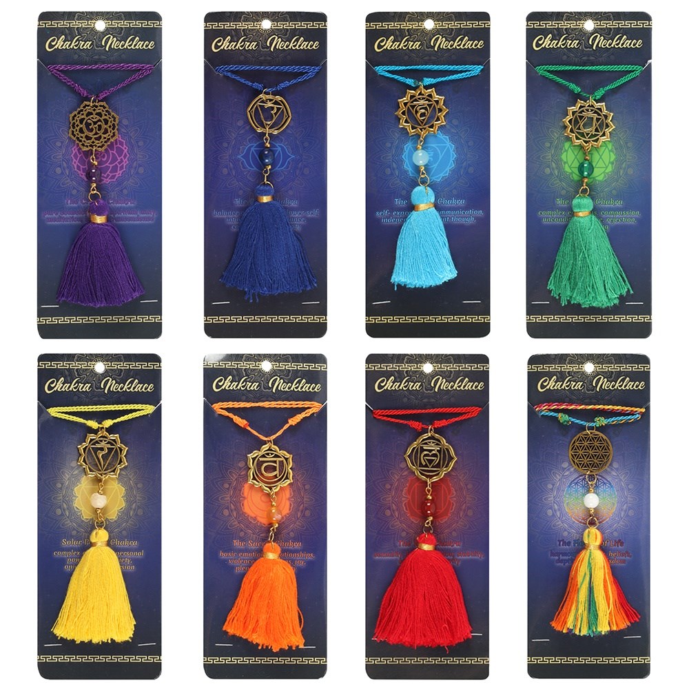 Halsband Chakra Tofs med pärla