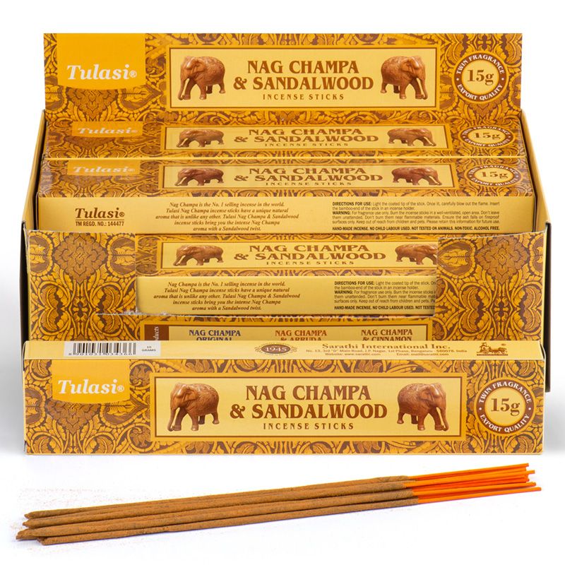 Tulasi Sandalwood Nag Champa Rökelsestickor