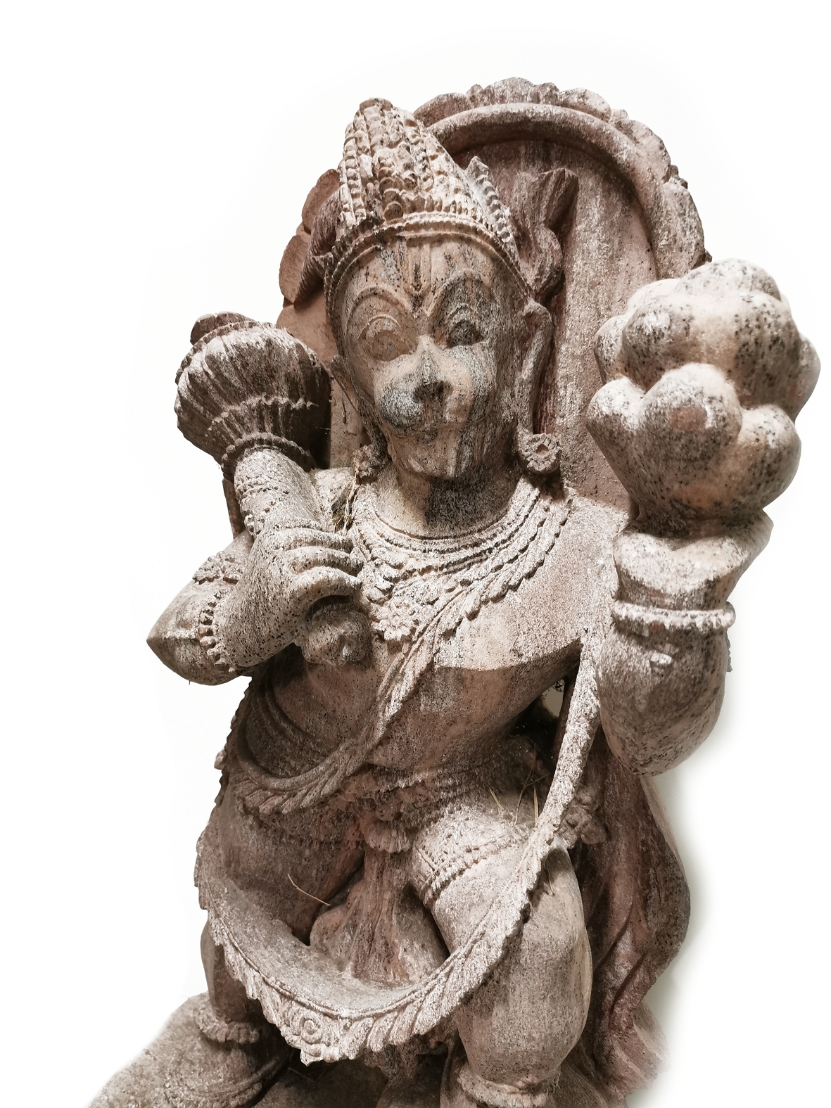 Temple Staty - Hanuman i khondalit. - 2