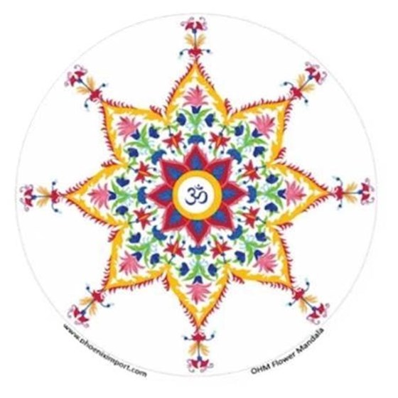 Klistermärke - Ohm flower mandal