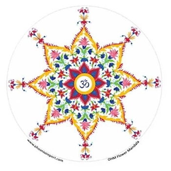 Klistermärke - Ohm flower mandal