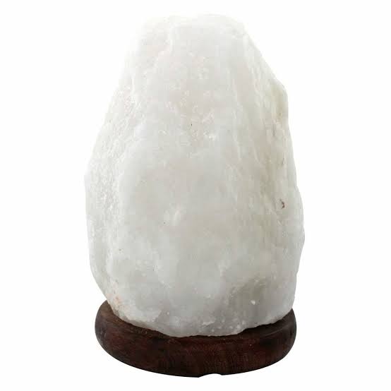 Vit Saltkristall Lampa, 4 - 6kilo