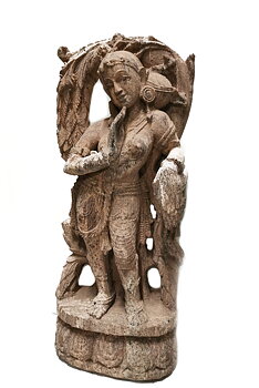Temple Staty - Durga i  khondalit. - The Goddess Durga: The Mother of the Hindu Universe