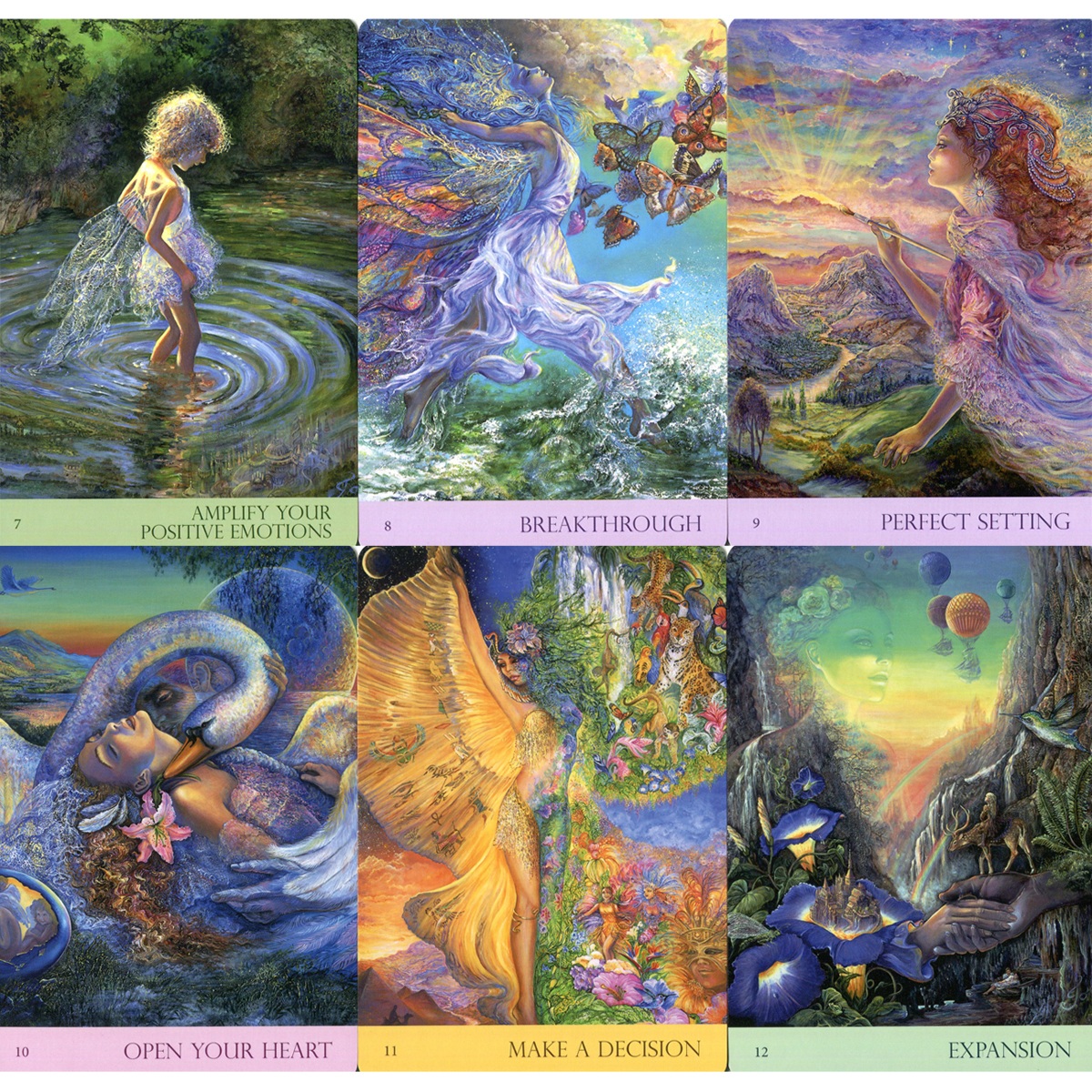 NATURE'S WHISPERS ORACLE CARDS,  Angela Hartfield Illustrated by Josephine Wall - 2