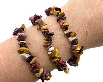 Mookait Jaspis Chip Armband - 3