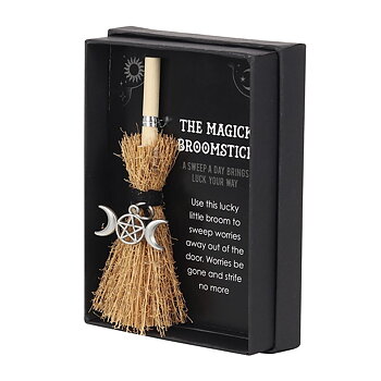 Pentagram Mini Magick Broomstick - Lycka / positiv energi - Triple Moon