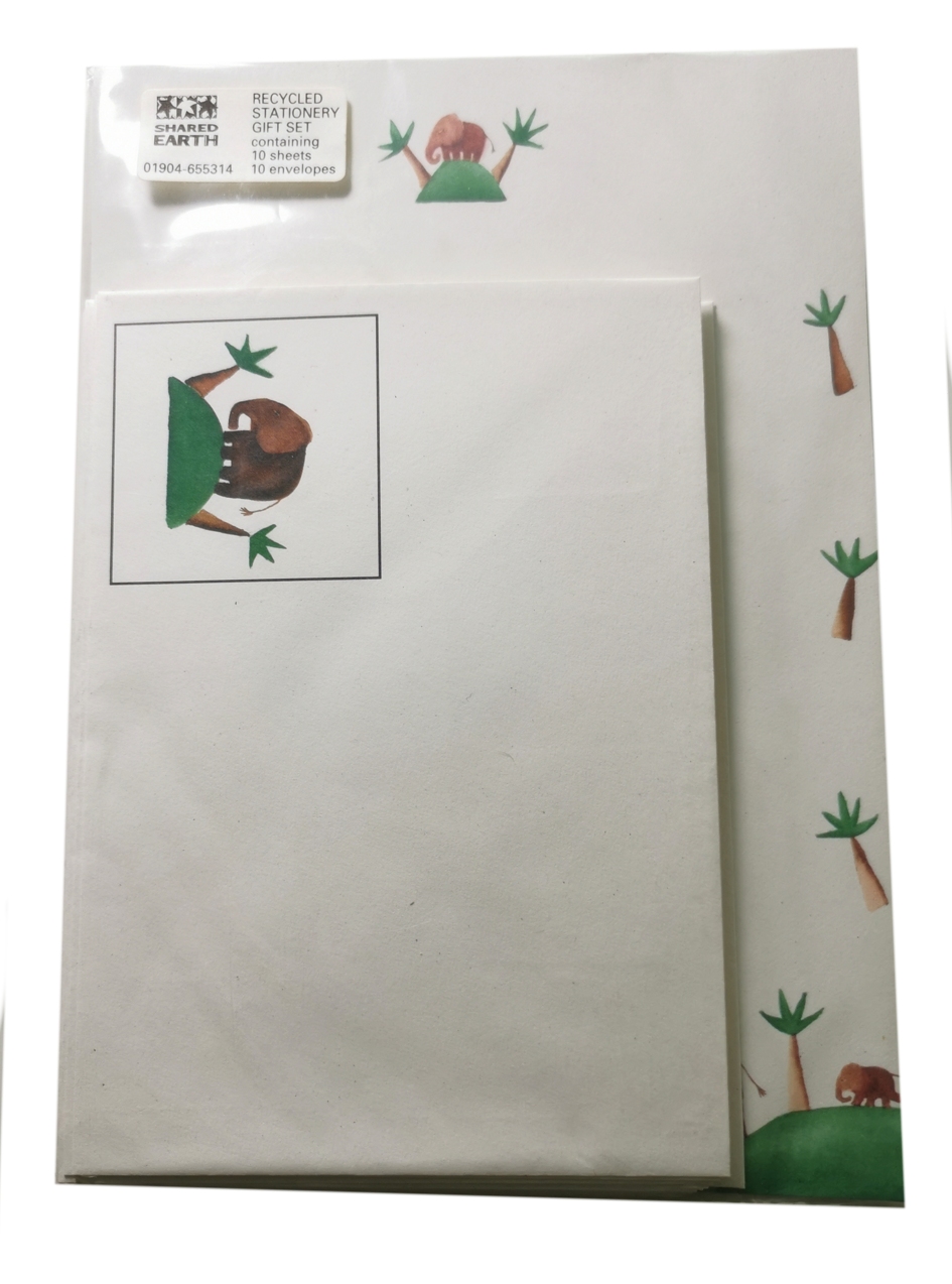 Fairtrade Kuvert & Papperset  - Stationery Kit  - Vit