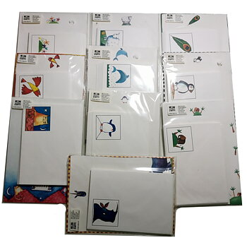 Fairtrade Kuvert & Papperset  - Stationery Kit  - Vit