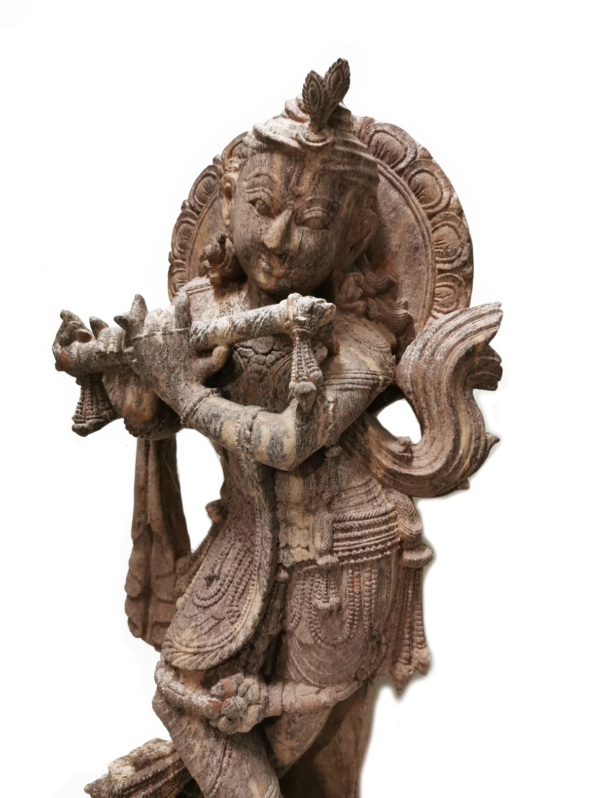 Temple Staty - Krishna i khondalit. - 2