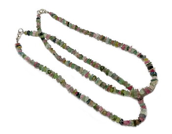 Rå Multifärgade Turmalin Halsband