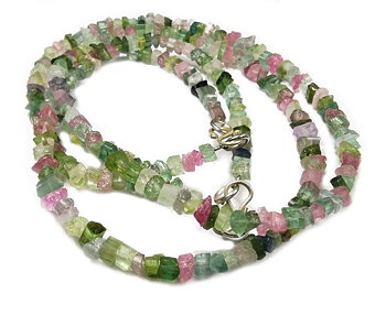 Rå Multifärgade Turmalin Halsband