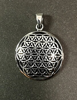 Livets blomma Halsband - Silver Web
