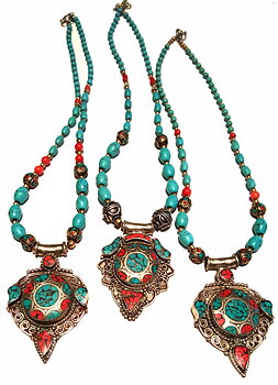 Kashmir Sten Halsband  - Stor