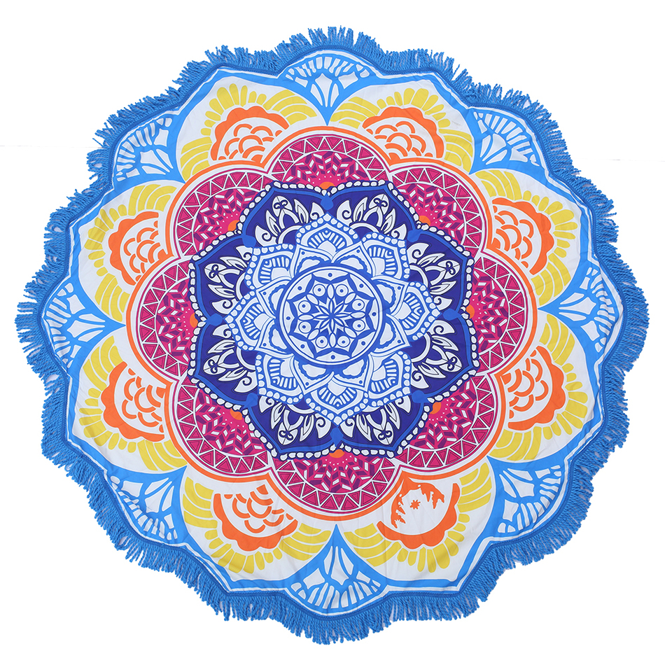 Mandala Näckros Chakra Duk / Matta - Blå