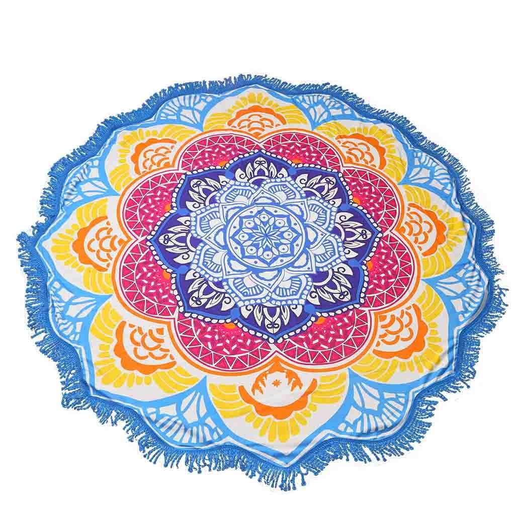 Mandala Näckros Chakra Duk / Matta - Blå - 2