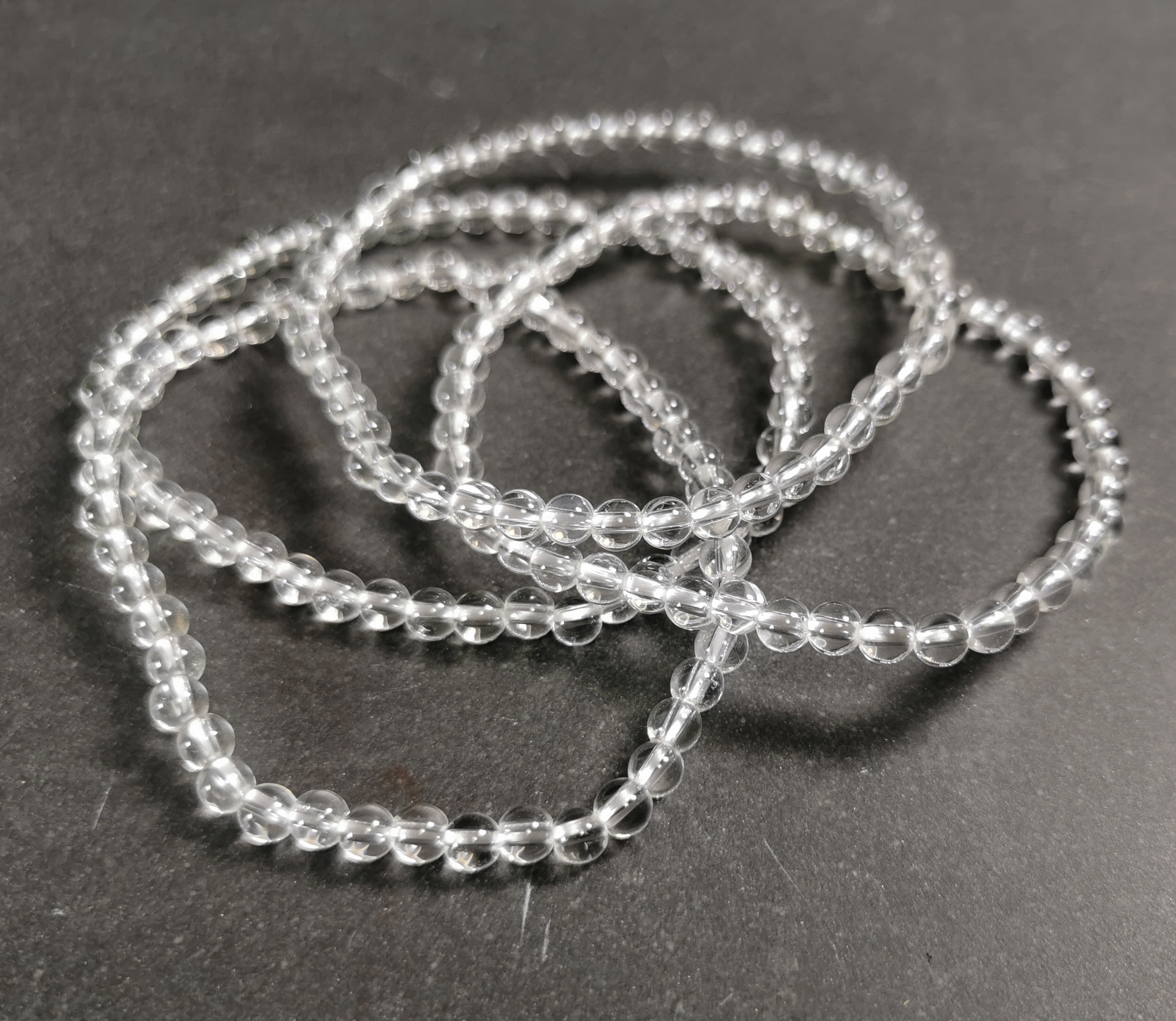 Bergkristall Armband  - 5mm Pärlor