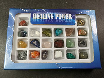 Stensamling (start kit) Trumlade stenar - Mix - 20 stycken - Healing Power