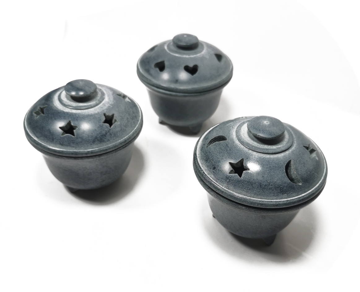 Kåda Brännare, Hög  - Grå Soapstone 