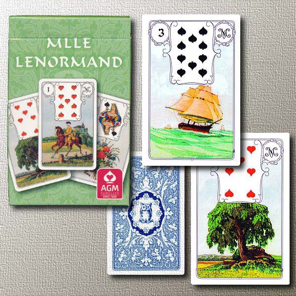 LENORMAND kortlek -  MLLE LENORMAND  Fortune Telling Cards - Grön