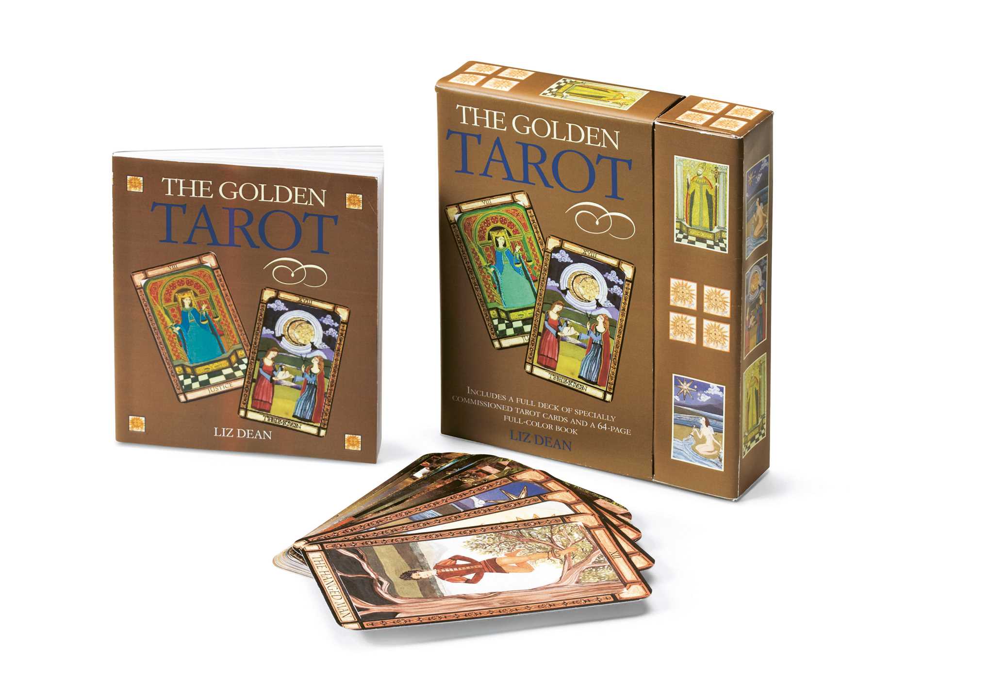  The Golden Tarot By Liz Dean, Boxed Set - Kort med Bok