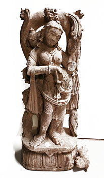 Temple Staty - Durga i khondalit. - The Goddess Durga: The Mother of the Hindu Universe