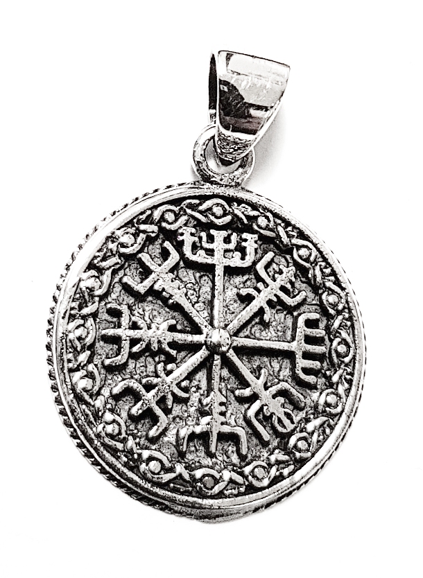 Vegvísir/ Vegvisir Hänge  i Silver - 28mm