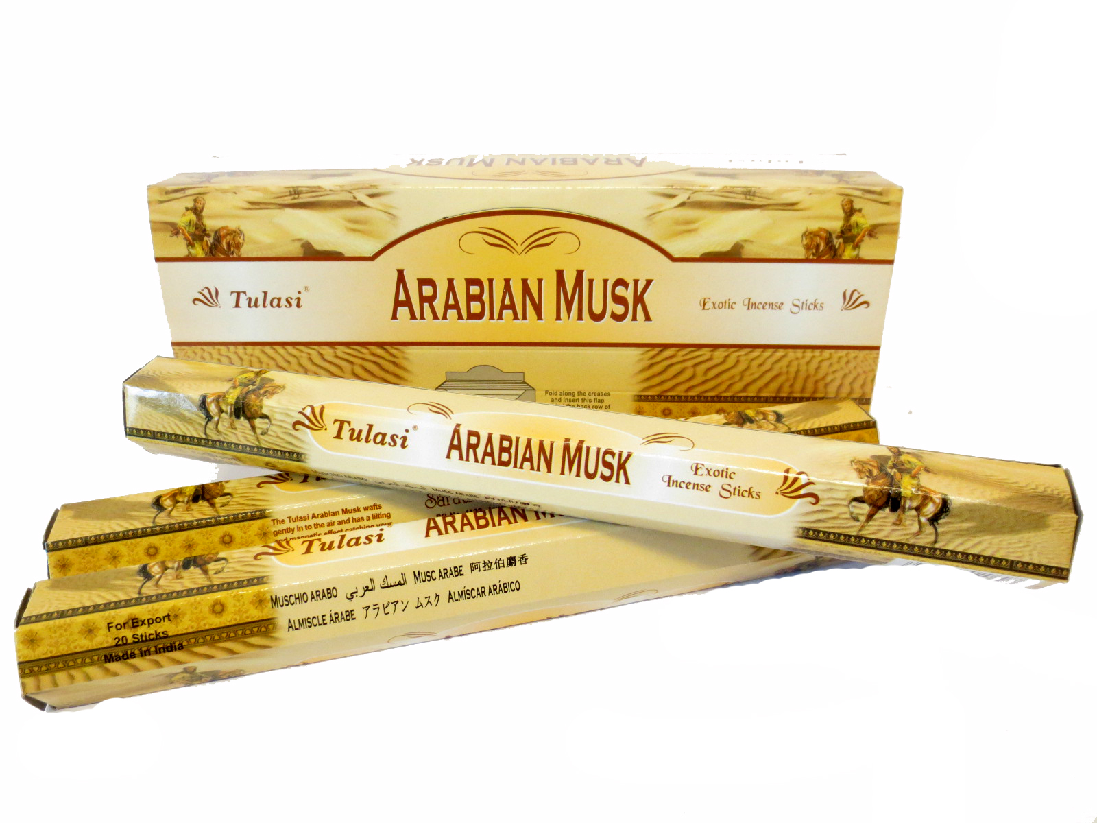 Tulasi  Arabian Musk Rökelse - Hexagon paket