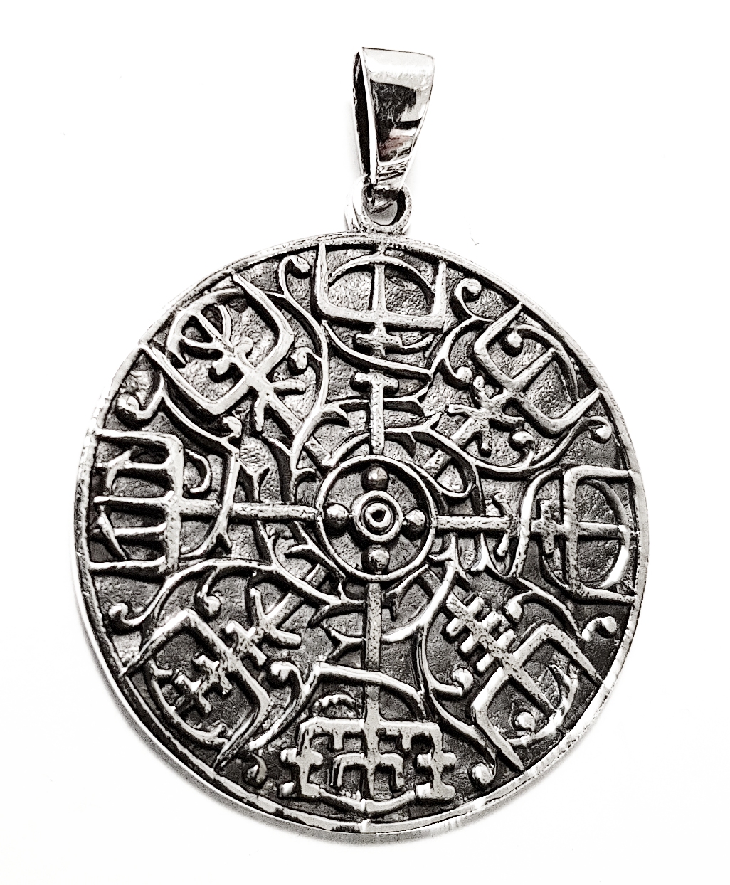 Vegvísir/ Vegvisir (Kompass)  Hänge i Silver